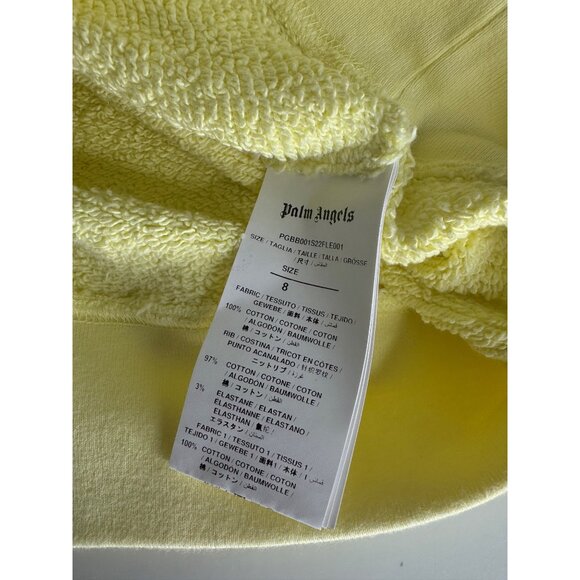 Palm Angels Yellow Broken Bear Hoodie Authentic Unisex Childs Size 8 NWT - Picture 9 of 11